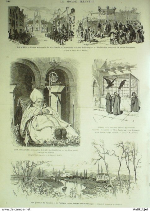 Le Monde illustré 1874 n°930 Chine Tonkin Haî-Phon Monaco (98) Chili Santiago Philadelphie