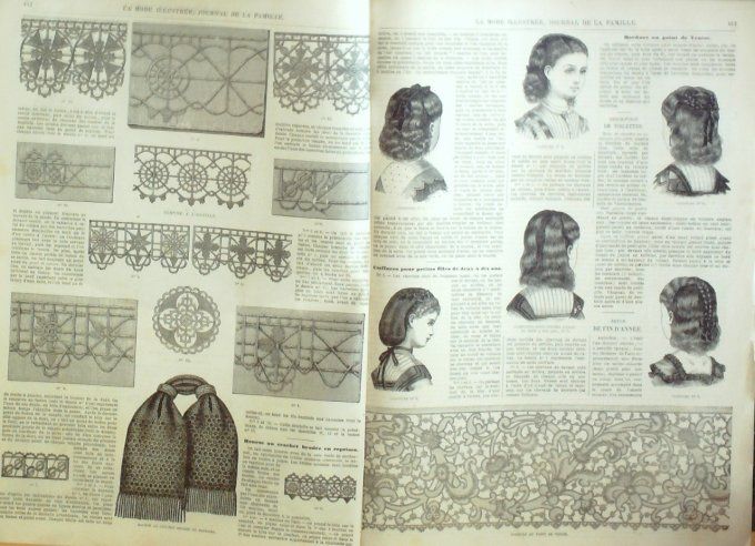 Journal Mode illustrée 1870 # 52 Toilettes de sorties
