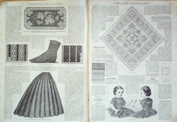 Journal Mode illustrée 1864 # 52 Chapeaux en satin 