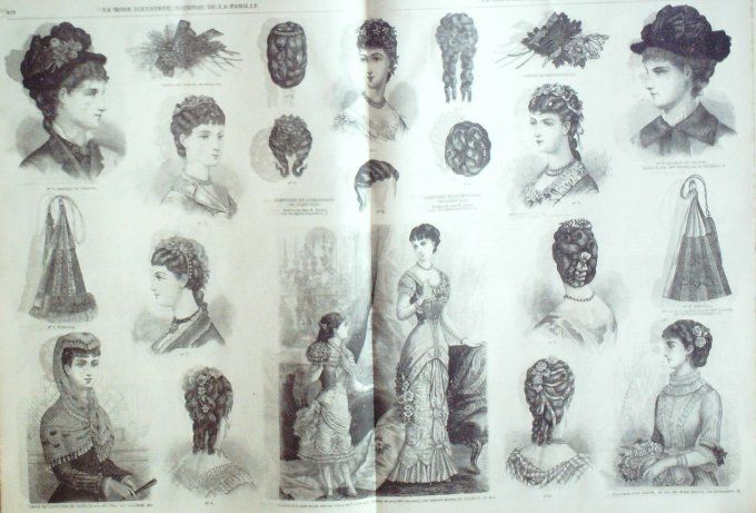 Journal Mode illustrée 1879 # 52 Robe satin & costume fillette