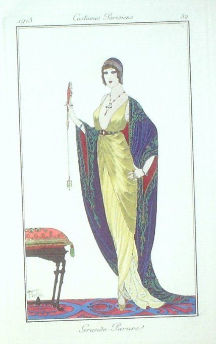 Dammy Robert Pochoir Mode Art Deco n°  52-1913 Journal des Dames