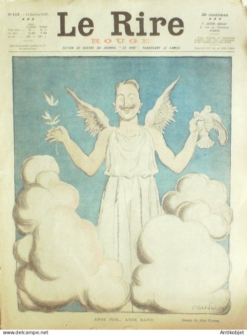 Le Rire Rouge 1917-01-13 # 113 Journal humoristique Ed.Originale Paix Allemande