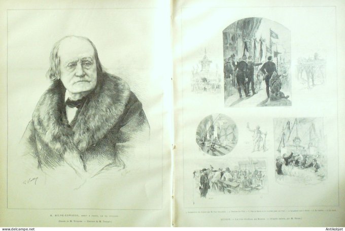 Le Monde illustré 1885 n°1480 Suisse Berne Belgique Anvers Pantin (93)