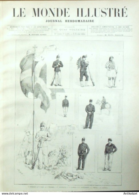 Le Monde illustré 1886 n°1506 Amilcare Ponchielli Monaco Giuseppe Guidicini