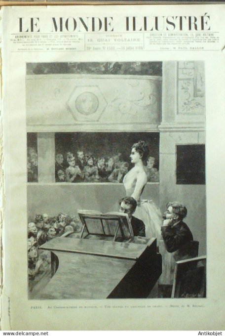 Le Monde illustré 1886 n°1531 Ajaccio (20) Tonkin Mgr Guibert Rabelais général Chanzy
