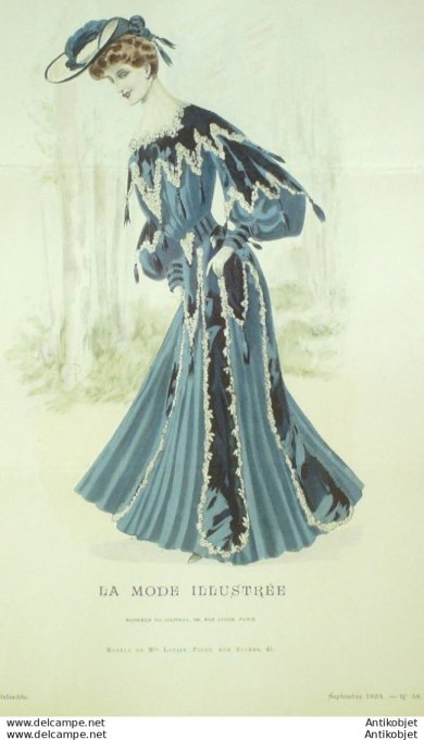 Gravure Mode illustree 1903 # 38 (Old Fashion plate) rare