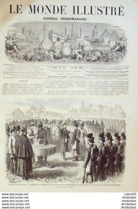 Le Monde illustré 1864 n°372 Danemark Sunderbourg Schleithal Wissembourg Algérie Ain Federigha