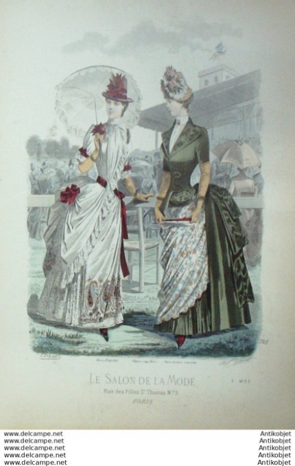 Gravure Mode Salon 1884 #  728 (Old Fashion plate)