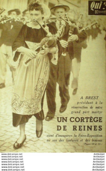 Détective 1950 # 205 Nîmes Melun Brest Pierre Dac Lambesc Ambérieu