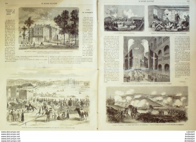 Le Monde illustré 1864 n°372 Danemark Sunderbourg Schleithal Wissembourg Algérie Ain Federigha