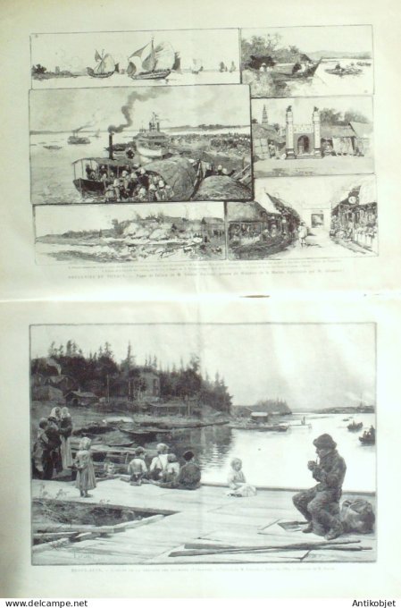 Le Monde illustré 1886 n°1531 Ajaccio (20) Tonkin Mgr Guibert Rabelais général Chanzy