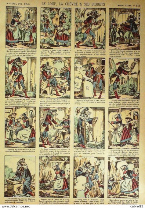 Le Loup La Chevre & Ses Biquets  (Pellerin d'epinal)