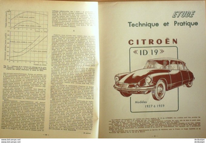 R.T Automobile Citroën ID 19 coupe circuit Scintex T100 156 # 1959
