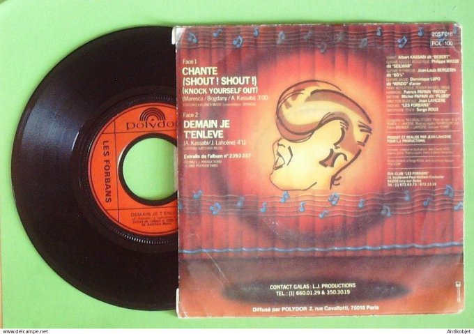 Les Forbans 45T SP Chante 1982