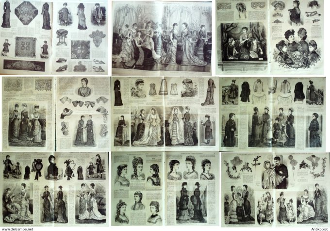 Mode illustree  1881 Lot de 10 journaux