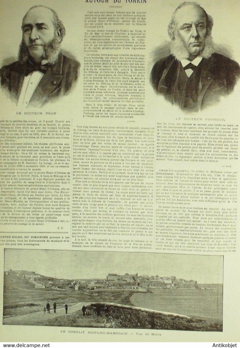 Soleil du Dimanche 1893 n°48 Prince d'Orléans Maroc Melila Barcelone av Rambla