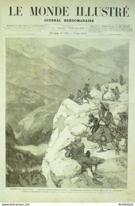 Le Monde illustré 1882 n°1328 Bolivie obas Pilcomay Egypte Port-Said Isamaïlla Chalouf Magfar