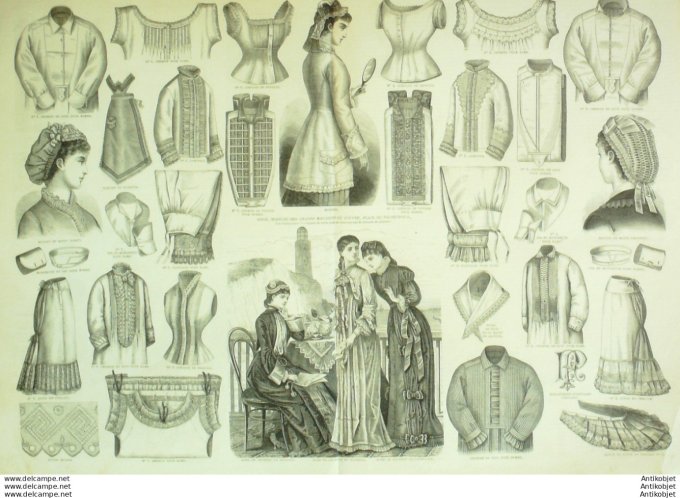 Gravure de mode La Mode illustrée (Lingerie)