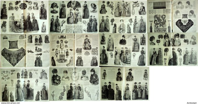 Mode illustree  1883 Lot de 11 journaux