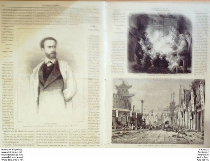 Le Monde illustré 1867 n°515 Cambodge St Ouen (93) Chine Pekin Egypte Caire