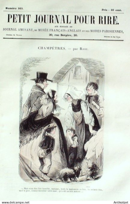 Petit journal pour Rire 1858 # 165 Musiciens Girin