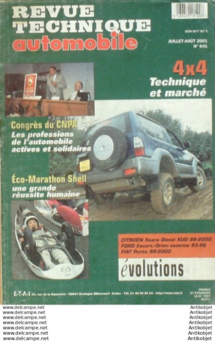 R.T Automobile Citroën Xsara D Ford Escort Orion Fiat Punto   # 641