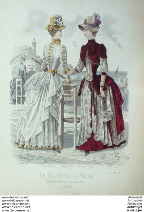 Gravure Mode Salon 1884 #  729 (Old Fashion plate)