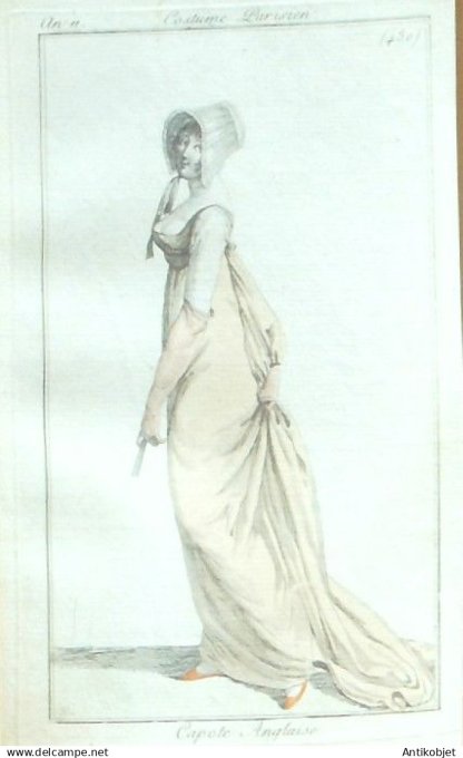 Costume Parisien 1802 an 10 # 430b (eau forte) Capote anglaise