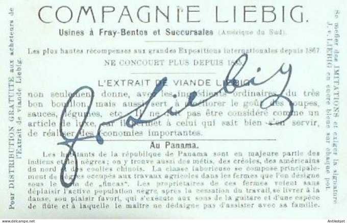 Chromo Liebig Sang  833 Au Panama II (1905)