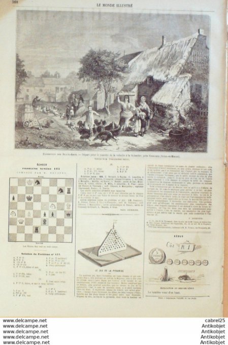 Le Monde illustré 1864 n°373 Algérie Oran Tagguin Evreux (27) Pré Bel Ebat