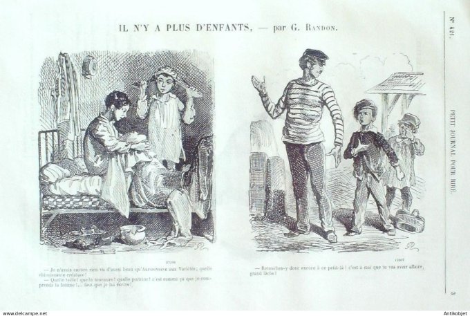 Petit journal pour Rire 1863 # 421 Musiciens & Musiciennes Marcelin