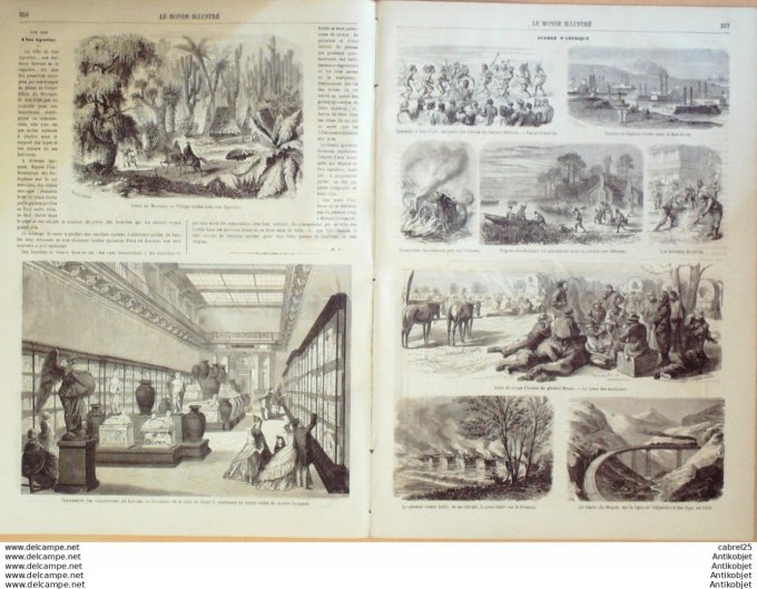 Le Monde illustré 1864 n°373 Algérie Oran Tagguin Evreux (27) Pré Bel Ebat