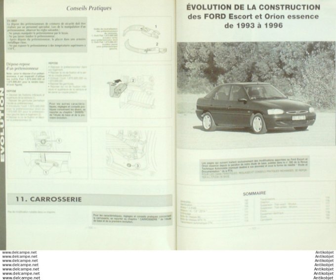 R.T Automobile Citroën Xsara D Ford Escort Orion Fiat Punto   # 641