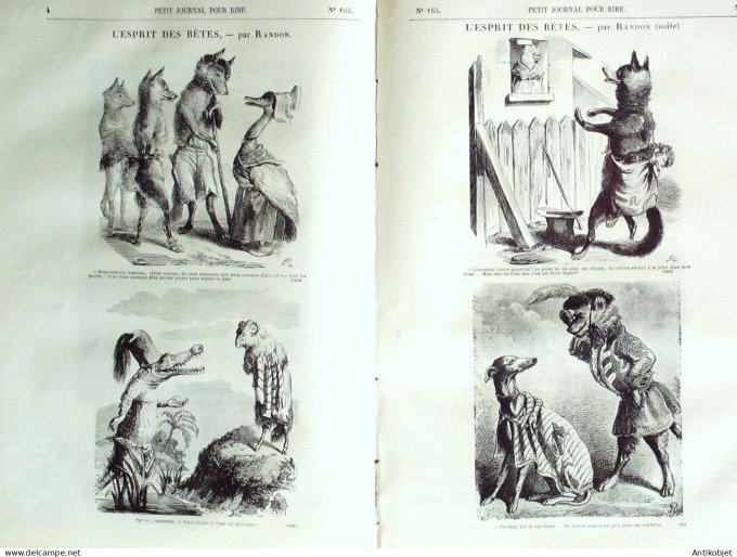 Petit journal pour Rire 1858 # 165 Musiciens Girin