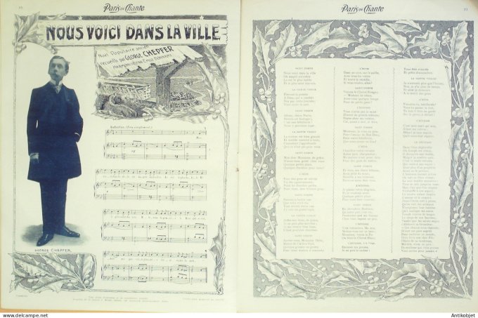 Paris qui chante 1903 #47 De Villers Mendelys Chepfer Marcel Legay Mévisto