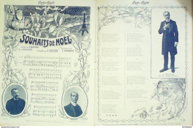 Paris qui chante 1903 n° 47 De Villers Mendelys Chepfer Marcel Legay Mévisto