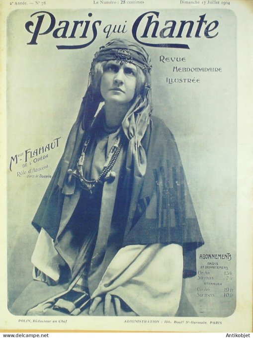 Paris qui chante 1904 n° 78 Flanaut Léonie Richard Vasser Villepré MorlyVerdi