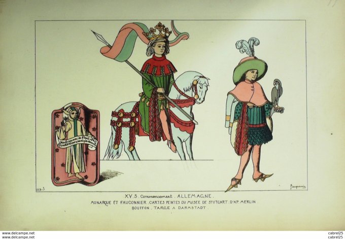 Monarque Fauconnier Bouffon Tarce Allemagne Stutgart armstadt  15ème