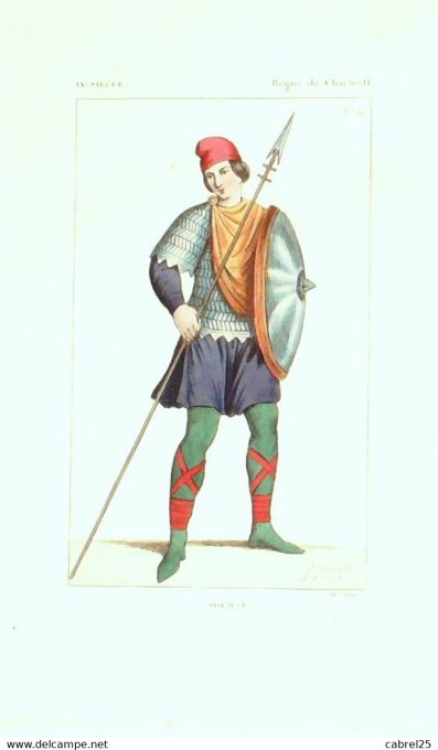 Soldat règne Charles II au 9ème 1852