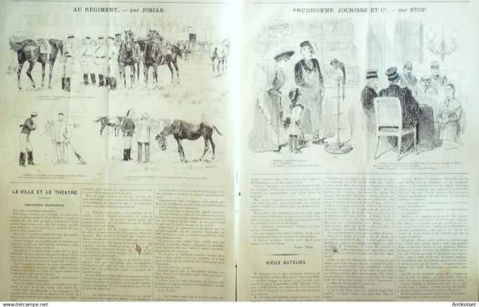 Le Journal Amusant 1890 n°1773 A la mer pêch és capitaux la Colère chasse ¨à  l''Izard