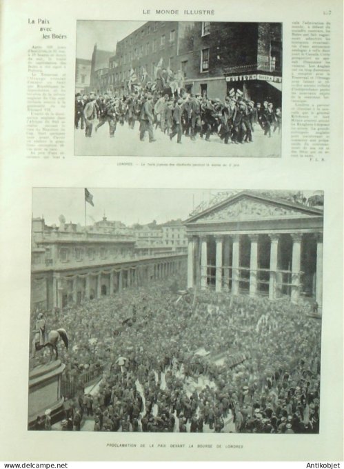 Le Monde illustré 1902 n°2359 Londres Val-Fleury (78) Martinique Fort-de-France ST-Pierre Rochambeau