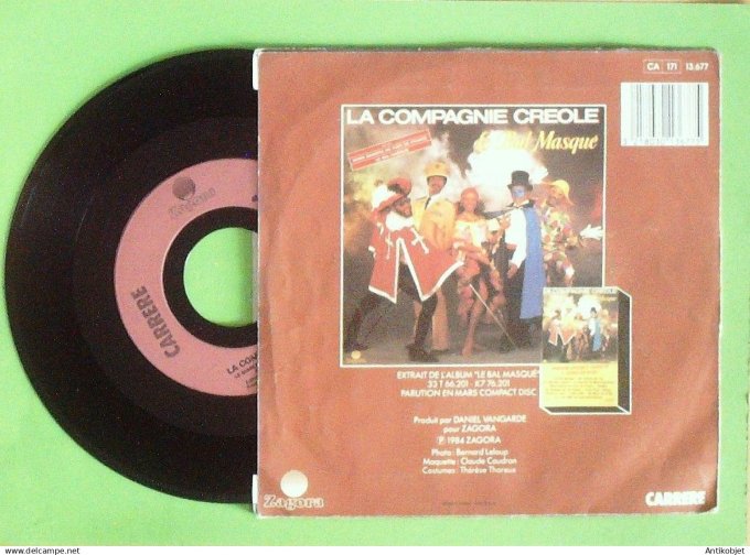 La Compagnie Créole 45T SP Le bal masqué 1984
