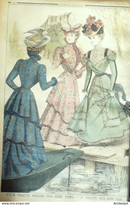 La Mode du Petit journal 1898 n° 34 Toilettes Costumes Passementerie