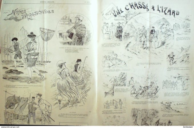 Le Journal Amusant 1890 n°1773 A la mer pêch és capitaux la Colère chasse ¨à  l''Izard