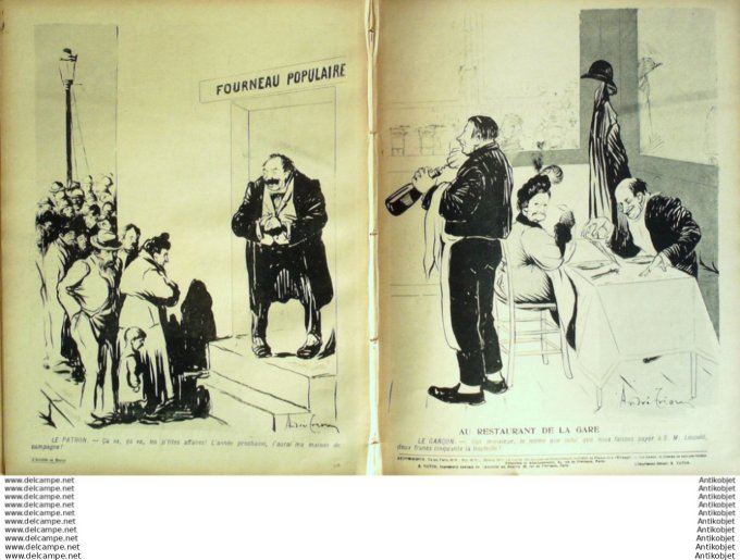L'Assiette au beurre 1905 # 228 Paris qui mange Triou Andre