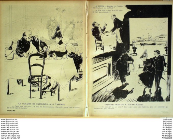 L'Assiette au beurre 1905 # 228 Paris qui mange Triou Andre