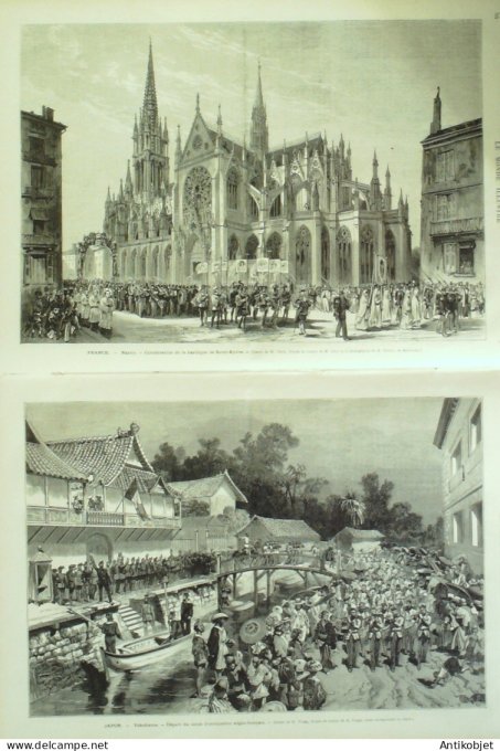 Le Monde illustré 1875 n°954 Allemagne Kiel Nancy (54) Autriche Vienne Chinon (37) Japon Yokohama Es