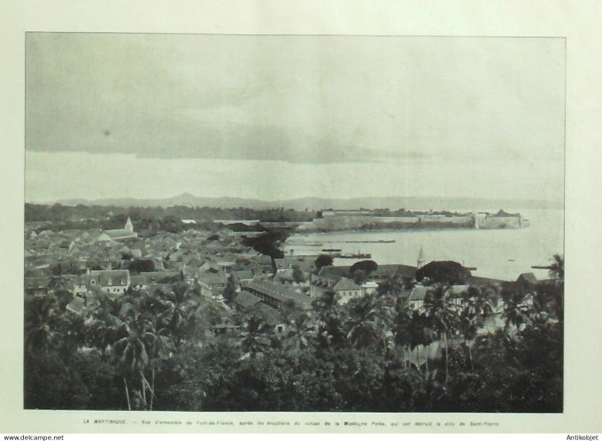 Le Monde illustré 1902 n°2359 Londres Val-Fleury (78) Martinique Fort-de-France ST-Pierre Rochambeau