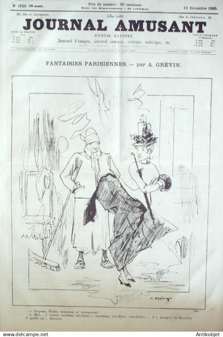 Le Journal Amusant 1885 # 1529 Theatre Georgette de Victorien Sardou par Stop
