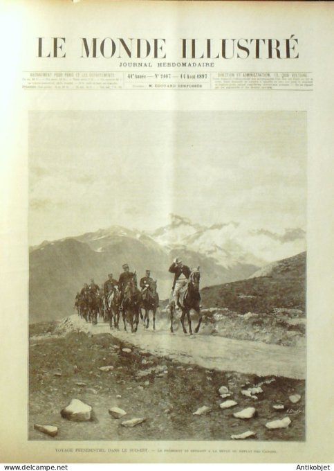 Le Monde illustré 1897 n°2107 Cherbourg (50) Fresnes (94) Grenoble (38) Treignac (19) Lachaud